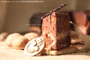 Шоколадный кекс с инжиром и орехами пекан "Элла"